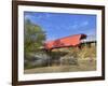 Roseman Covered Bridge Spans Middle River, Built in 1883, Madison County, Iowa, Usa-Jamie & Judy Wild-Framed Photographic Print