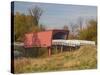 Roseman Covered Bridge Spans Middle River, Built in 1883, Madison County, Iowa, Usa-Jamie & Judy Wild-Stretched Canvas