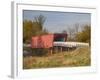 Roseman Covered Bridge Spans Middle River, Built in 1883, Madison County, Iowa, Usa-Jamie & Judy Wild-Framed Photographic Print