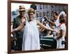 ROSEMARY'S BABY, 1968 directed by ROMAN POLANSKI On the set, Mia Farrow between Sidney Blackmer and-null-Framed Photo