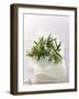 Rosemary with Flowers on White Cloth-null-Framed Photographic Print