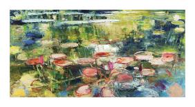 Pink Pond-Rosengarten-Framed Giclee Print