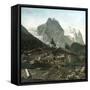 Rosenlaui (Switzerland), the Welhorn and the Wetterhorn-Leon, Levy et Fils-Framed Stretched Canvas