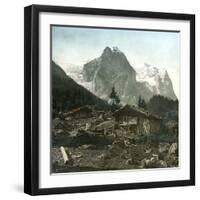 Rosenlaui (Switzerland), the Welhorn and the Wetterhorn-Leon, Levy et Fils-Framed Photographic Print