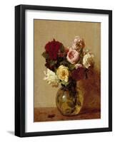 Roses, 1884-Ignace Henri Jean Fantin-Latour-Framed Giclee Print