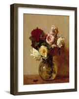 Roses, 1884-Ignace Henri Jean Fantin-Latour-Framed Premium Giclee Print