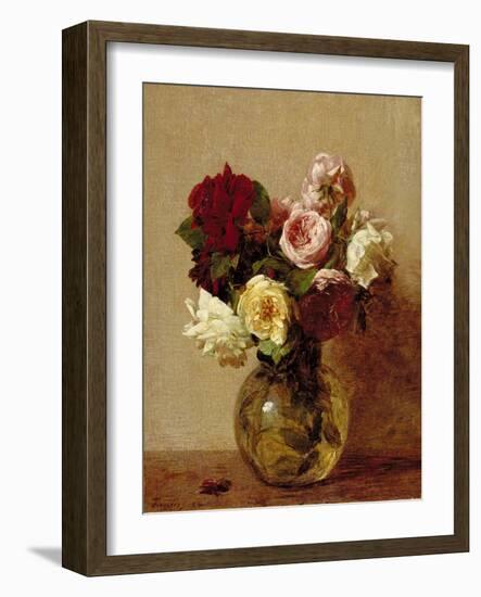 Roses, 1884-Ignace Henri Jean Fantin-Latour-Framed Premium Giclee Print