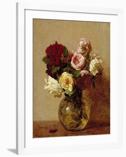 Roses, 1884-Ignace Henri Jean Fantin-Latour-Framed Giclee Print