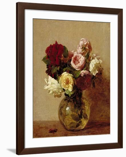 Roses, 1884-Ignace Henri Jean Fantin-Latour-Framed Giclee Print