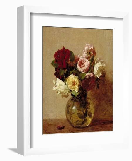 Roses, 1884-Ignace Henri Jean Fantin-Latour-Framed Giclee Print