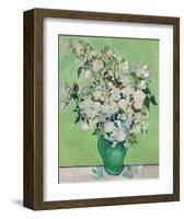 Roses, 1890 (Green Vase)-Vincent Van Gogh-Framed Art Print