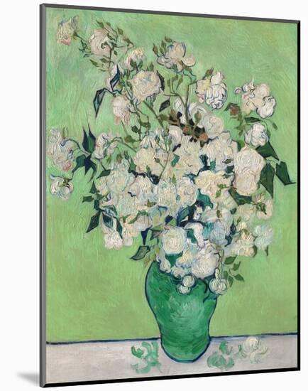 Roses, 1890 (Green Vase)-Vincent Van Gogh-Mounted Art Print