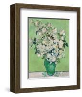 Roses, 1890 (Green Vase)-Vincent Van Gogh-Framed Art Print