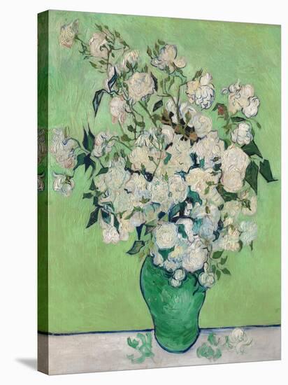 Roses, 1890 (Green Vase)-Vincent van Gogh-Stretched Canvas