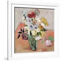 Roses and Anemones, c.1890-Vincent van Gogh-Framed Giclee Print