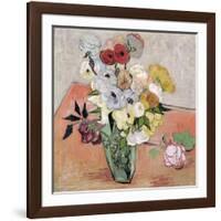 Roses and Anemones, c.1890-Vincent van Gogh-Framed Giclee Print