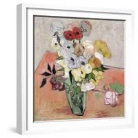 Roses and Anemones, c.1890-Vincent van Gogh-Framed Giclee Print