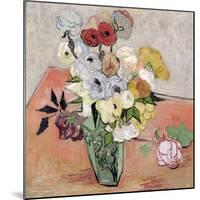 Roses and Anemones, c.1890-Vincent van Gogh-Mounted Giclee Print