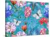 Roses and Butterflies-Maria Rytova-Stretched Canvas