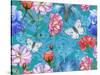 Roses and Butterflies-Maria Rytova-Stretched Canvas