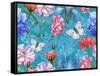 Roses and Butterflies-Maria Rytova-Framed Stretched Canvas