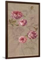 Roses and Butterfly-Danhui Nai-Framed Art Print