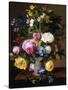 Roses and Convulvulus in a Vase-Otto Didrik Ottesen-Stretched Canvas