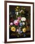 Roses and Convulvulus in a Vase-Otto Didrik Ottesen-Framed Giclee Print