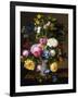 Roses and Convulvulus in a Vase-Otto Didrik Ottesen-Framed Giclee Print