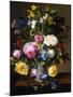 Roses and Convulvulus in a Vase-Otto Didrik Ottesen-Mounted Giclee Print