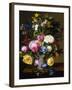 Roses and Convulvulus in a Vase-Otto Didrik Ottesen-Framed Giclee Print