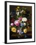 Roses and Convulvulus in a Vase-Otto Didrik Ottesen-Framed Giclee Print