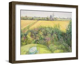 Roses and Cornfield-Timothy Easton-Framed Giclee Print