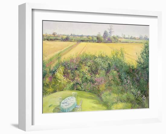 Roses and Cornfield-Timothy Easton-Framed Giclee Print