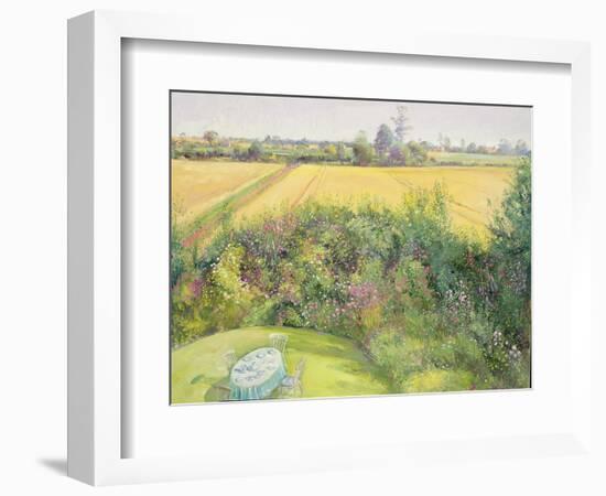 Roses and Cornfield-Timothy Easton-Framed Giclee Print