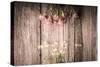 Roses and Daisies on a Wooden Table Horizontal-Denis Karpenkov-Stretched Canvas