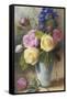 Roses and Delphinium in a Vase-Charles Slater-Framed Stretched Canvas