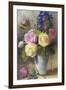 Roses and Delphinium in a Vase-Charles Slater-Framed Giclee Print