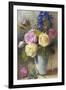 Roses and Delphinium in a Vase-Charles Slater-Framed Giclee Print