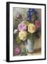 Roses and Delphinium in a Vase-Charles Slater-Framed Giclee Print