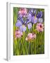 Roses and Irises in the Garden,2003-Joan Thewsey-Framed Giclee Print