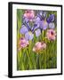 Roses and Irises in the Garden,2003-Joan Thewsey-Framed Giclee Print