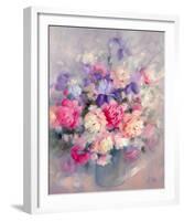 Roses and Irises-Genevieve Dolle-Framed Giclee Print