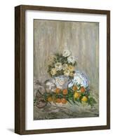 Roses and Lemons (Oil on Canvas)-Pierre Laprade-Framed Giclee Print