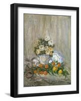 Roses and Lemons (Oil on Canvas)-Pierre Laprade-Framed Giclee Print