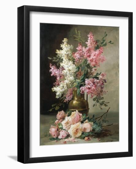 Roses and Lilies-Alfred Godchaux-Framed Giclee Print