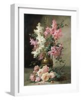 Roses and Lilies-Alfred Godchaux-Framed Giclee Print