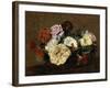 Roses and Nasturtiums in a Vase, 1883-Henri Fantin-Latour-Framed Giclee Print