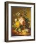 Roses and Other Flowers in a Basket on a Marble Ledge, C.1742-Jan van Huysum-Framed Giclee Print