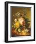 Roses and Other Flowers in a Basket on a Marble Ledge, C.1742-Jan van Huysum-Framed Giclee Print